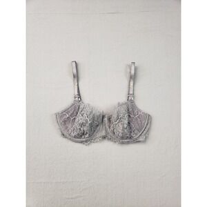 Victorias Secret Women Bra‎ 34D Light Purple Gray Lace Deam Angels Underwired